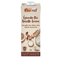 Sữa Hạt Từ Gạo Lúa Mì Yến Mạch Và Hạt Phỉ Hữu Cơ Ecomil (1L)
