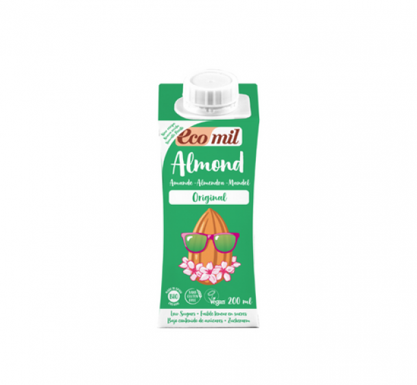 Sữa Hạt Hạnh Nhân Nguyên Chất Hữu Cơ Ecomil (200ml)