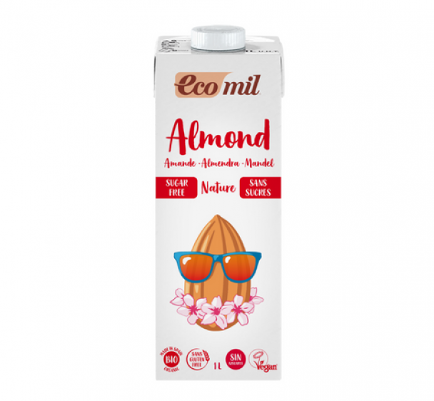 Sữa Hạt  Hạnh Nhân Không Đường Hữu Cơ Ecomil (1L)