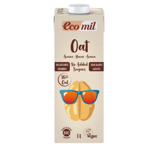 Sữa Yến Mạch Không Thêm Đường Hữu Cơ Ecomil (1L)