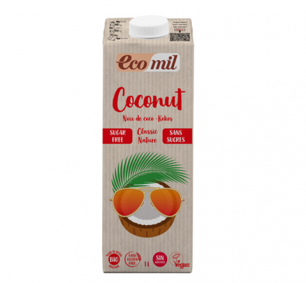 Sữa Dừa Không Đường Classic Hữu Cơ Ecomil (1L)